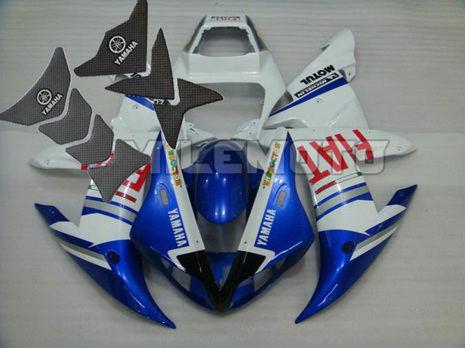  free tank pad x2! fairing for yamaha yzf r1 2002 2003 02 03 injection mold eab