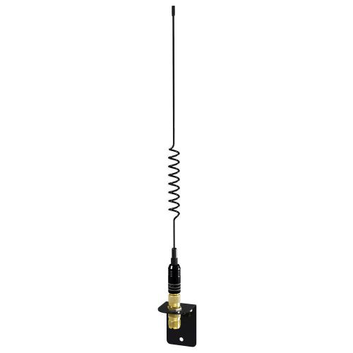 Shakespeare vhf 15in 5216 ss black whip antenna - bracket included