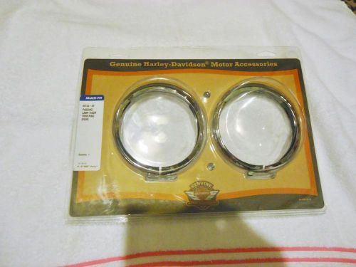 Nib harley-davidson accessories: passing lamp visor trim ring (pair)  #69732-05