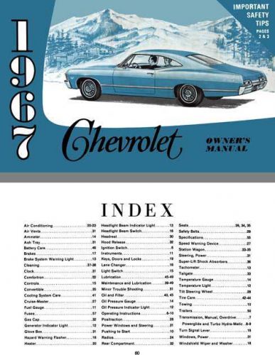 Chevrolet 1967 - 1967 chevrolet owner&#039;s manual