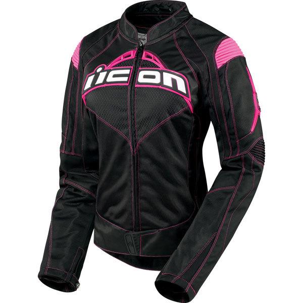 Black/pink m icon contra women's textile jacket