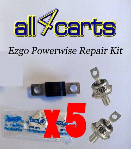 (5) ezgo powerwise charger repair kit - includes diodes fuse grease click