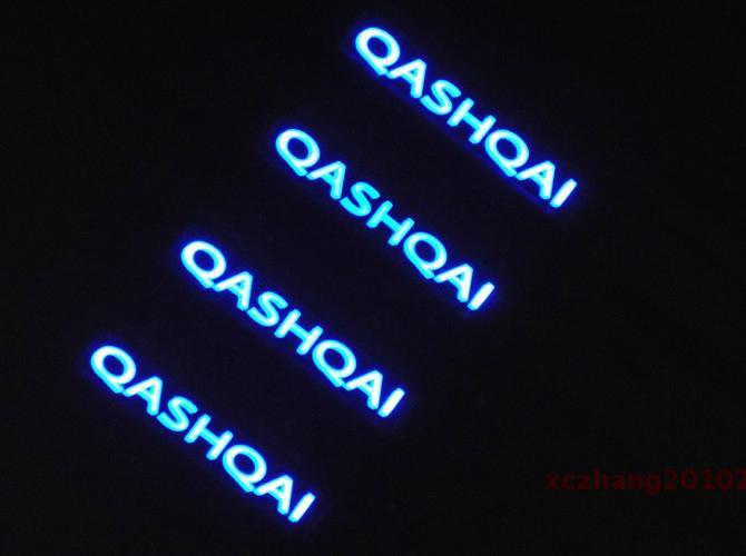 Nissan qashqai led high quality stainless door sill scuff plate  2007-2012