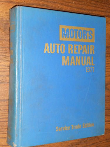 1965-1971 chevy ford olds cadillac buick mercury mustang &amp; more shop manual