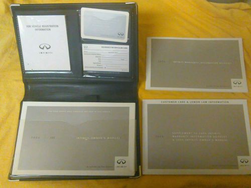 2004 infiniti i35 owners manual with case