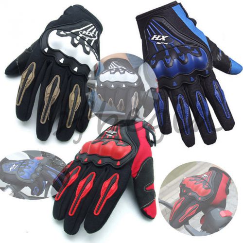 1 pair full finger gloves racing motorcycle motorbike motocross cycling  m l xl