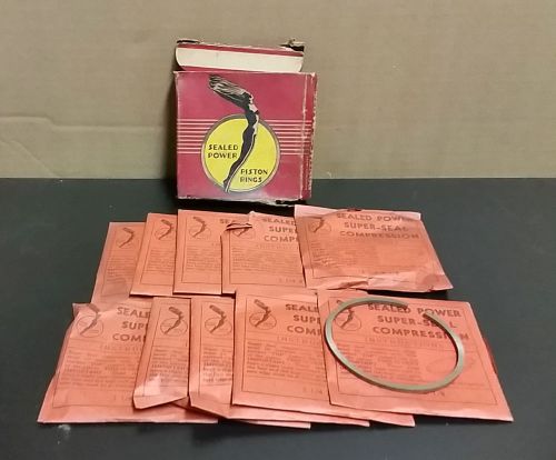 Box of nos 3 1/4&#034; x 1/8&#034; gm/pontiac sealed power super-seal compression rings