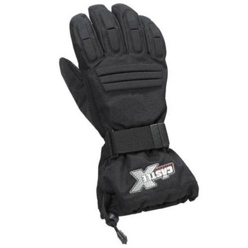 Castle x mens black platform insulated warm snowmobile riding gloves-s or m- new