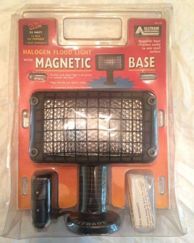 New power glow halogen flood light w/ magnetic base 55 watt 12 volt d/c powered