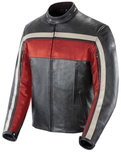 Joe rocket old school jacket red / black / ivory men&#039;s size 2x-large