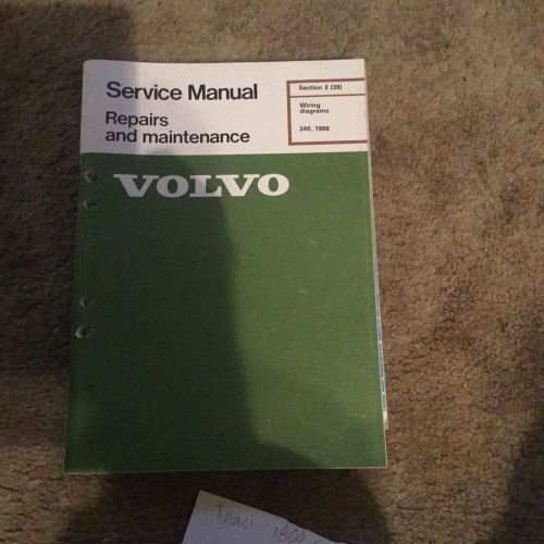 Volvo service manual wiring diagrams 240 1986