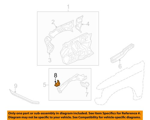 Mitsubishi oem 01-06 montero fender-rail extension right mr485706