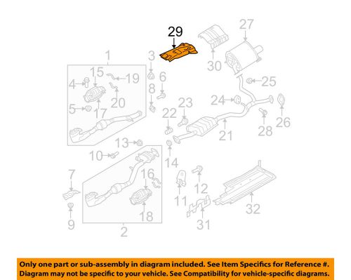 Subaru oem 05-07 outback 2.5l-h4 exhaust-front cover 59020ag14c