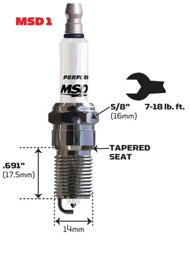 Msd ignition 37114 iridium tip spark plug