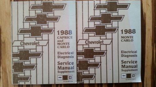 1988 chevy caprice monte carlo electrical diagnosis service manual supplement