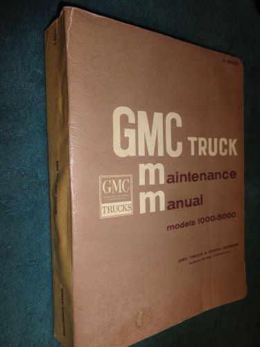 1965 / 1966 gmc truck shop manual pickup suburban panel truck+ / rare original