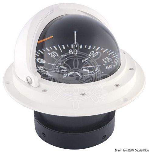 Riviera boat marine high speed compass 4&#034; 100mm white/black