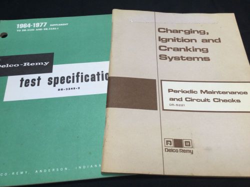 Vintage manuals delco remy automotive test specifications 1964-1977 charging sys