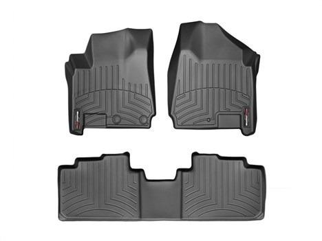 Weathertech custom fit black front & rear floor liner set 2010-2013 cadillac srx