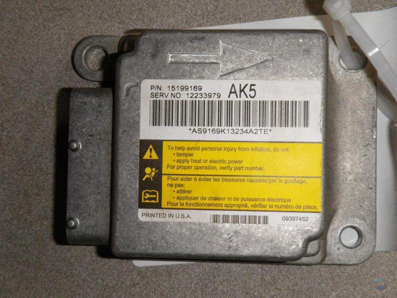 Air bag bcm/ecu trailblazer 92897 03 04 airbag ecu gd bags 12233979