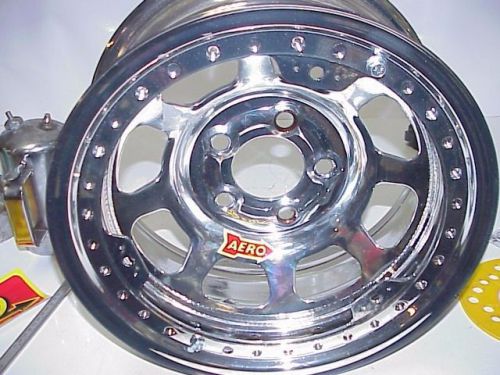 Aero chrome 5 x 4-3/4&#034; beadlock wheel 15&#034;x 7&#034; wide 3&#034; offset w22 hobby stock