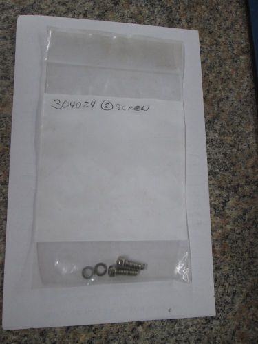 Pair of omc part #304024 screws with lock washers