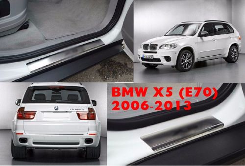 Bmw x5 e70 2007-2013 stainless steel door sill entry guard scuff plate protector