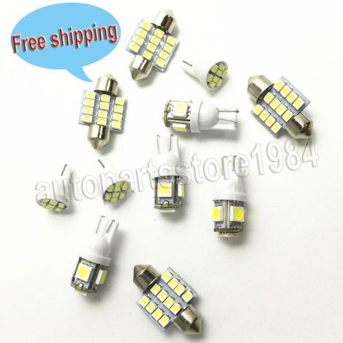 11pcs white led lights interior package for t10 &amp; 31mm map dome license plate