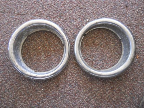 Pair of 1949-1950 used baby lincoln  taillight bezels