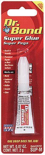 Permatex 81737 dr. bond super glue, 2 g tube space-saver