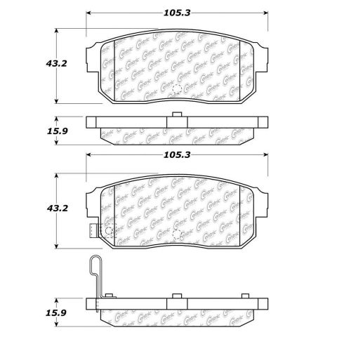 Stoptech 106.09000 disc brake pad fits 00-06 g20 i30 i35 maxima sentra