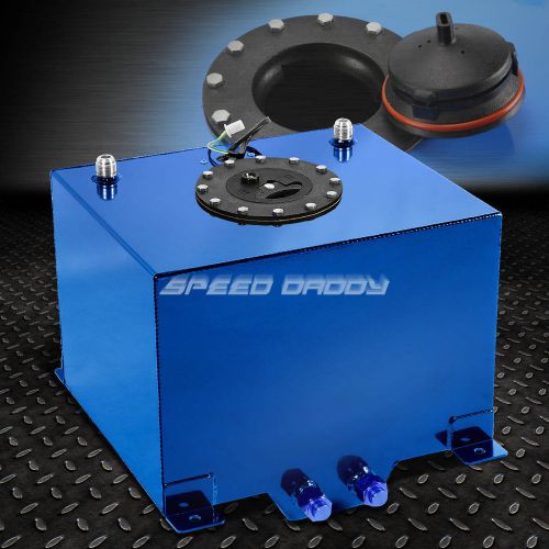 8 gallon blue coated aluminum racing/drifting fuel cell gas tank+level sender