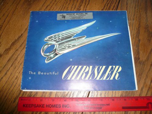 1951 chrysler royal windsor saratoga imperial sales brochure - foldout style