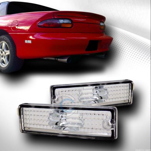 Clear front/rear bumper side marker reflector lights k2 93-02 camaro/98 firebird