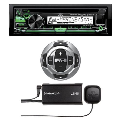 Kdr97mbs jvc bluetooth aux cd usb marine radio, marine remote, siriusxm antenna