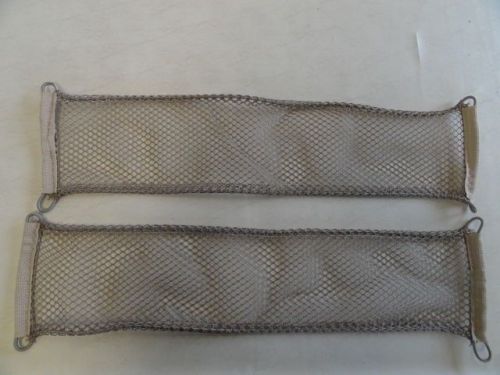 Universal beige cargo net pair (2) 27 1/2&#034; x 6&#034; marine boat