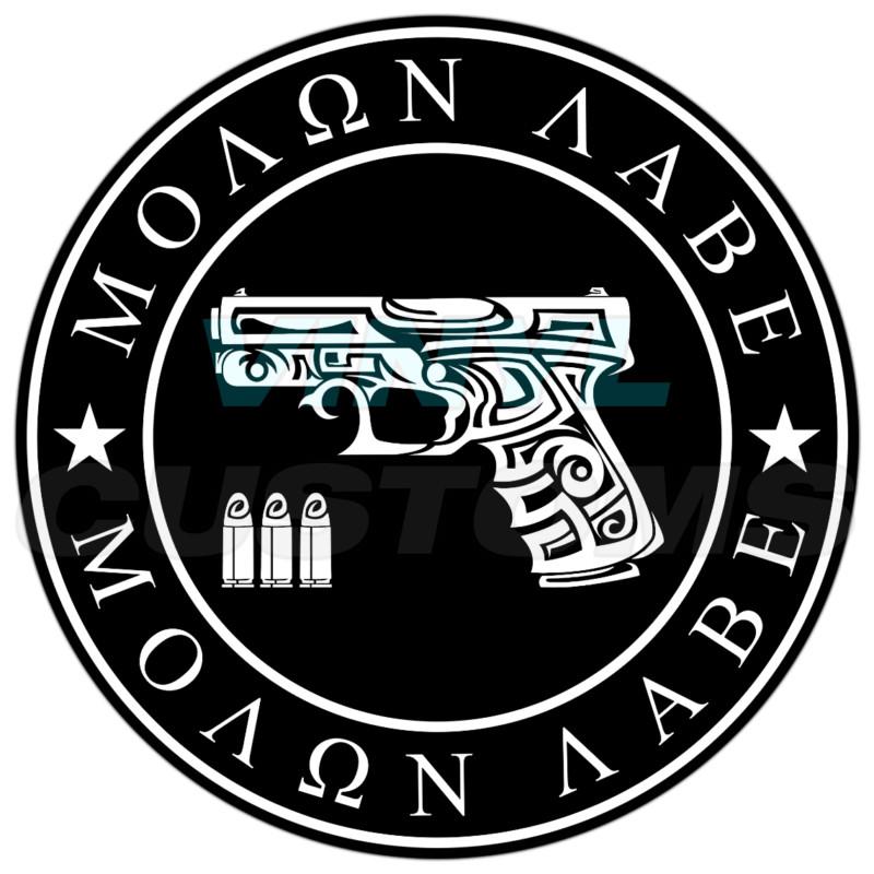 3" molon labe decal sticker dont tread on me gadsden flag tactical subdued a+