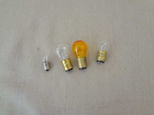 Lot of 4 automotive car bulbs for taillights etc. mixed bunch - one yellow tone