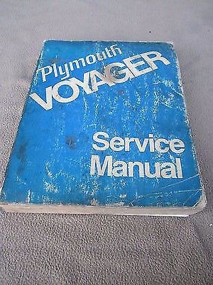 Plymouth voyager service manual, covers pb-100/200/300 1974 production year used