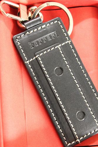 Authentic ferrari daytona genuine black leather key ring 270005949 / 9461