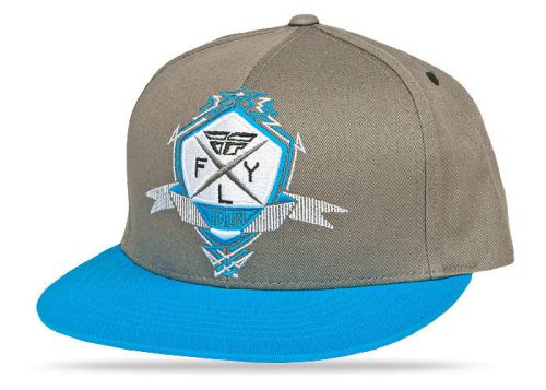 Fly racing victory emblem 2015 mens snapback hat grey/blue