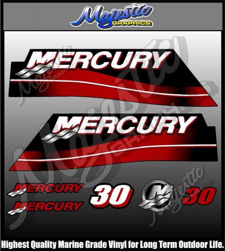 Mercury - 30 hp - outboard decal set