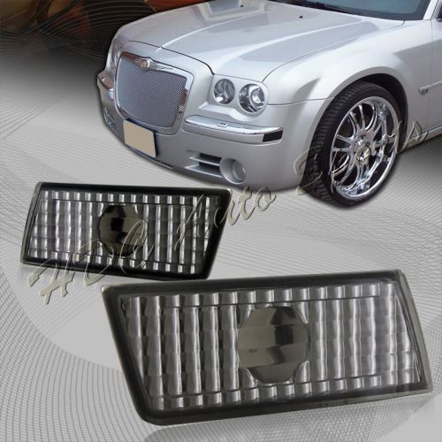 For 2005-2010 chrysler 300/300c smoke turn signal side marker bumper lights lamp