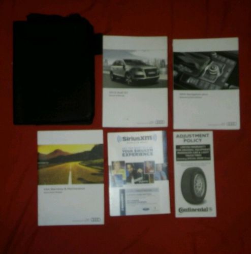 2012 audi q7 complete owners manual set with. case and navigation manual mint