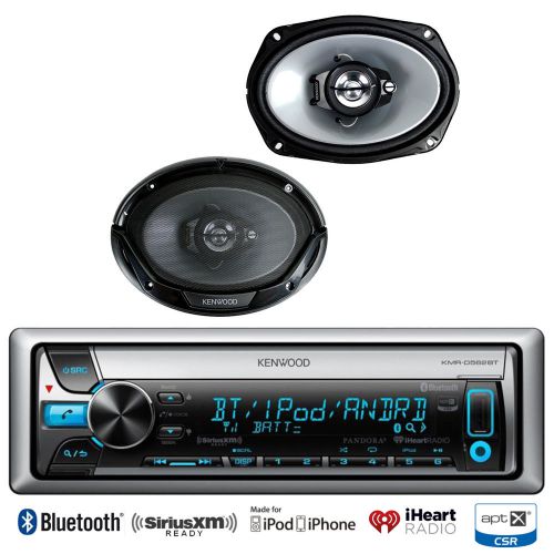 Kmrd562bt bluetooth ipod cd usb radio, 2 kenwood 6x9&#034; car 3way coaxial speakers