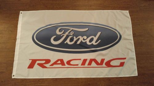 Ford racing flag blue banner 3x5 car enthusiast mancave garage mustang f150 ford