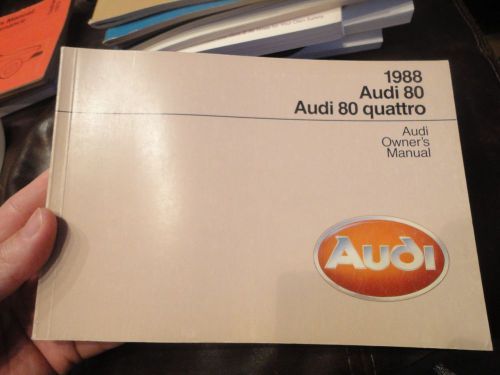 1985 audi 5000 s owners manual near mint condition