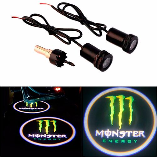 Led projector logo emblem symbol sign badge door step courtesy light monster