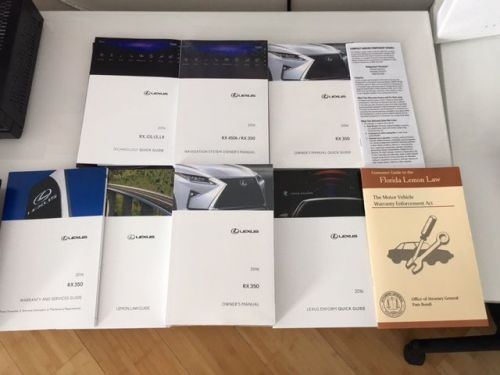 2016 lexus rx350 rx450 sport owners manual with navigation and case new