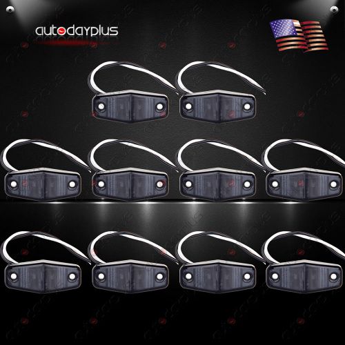 5 pairs led light 2 diode red 2.5&#034; surface mount clearance side fender marker